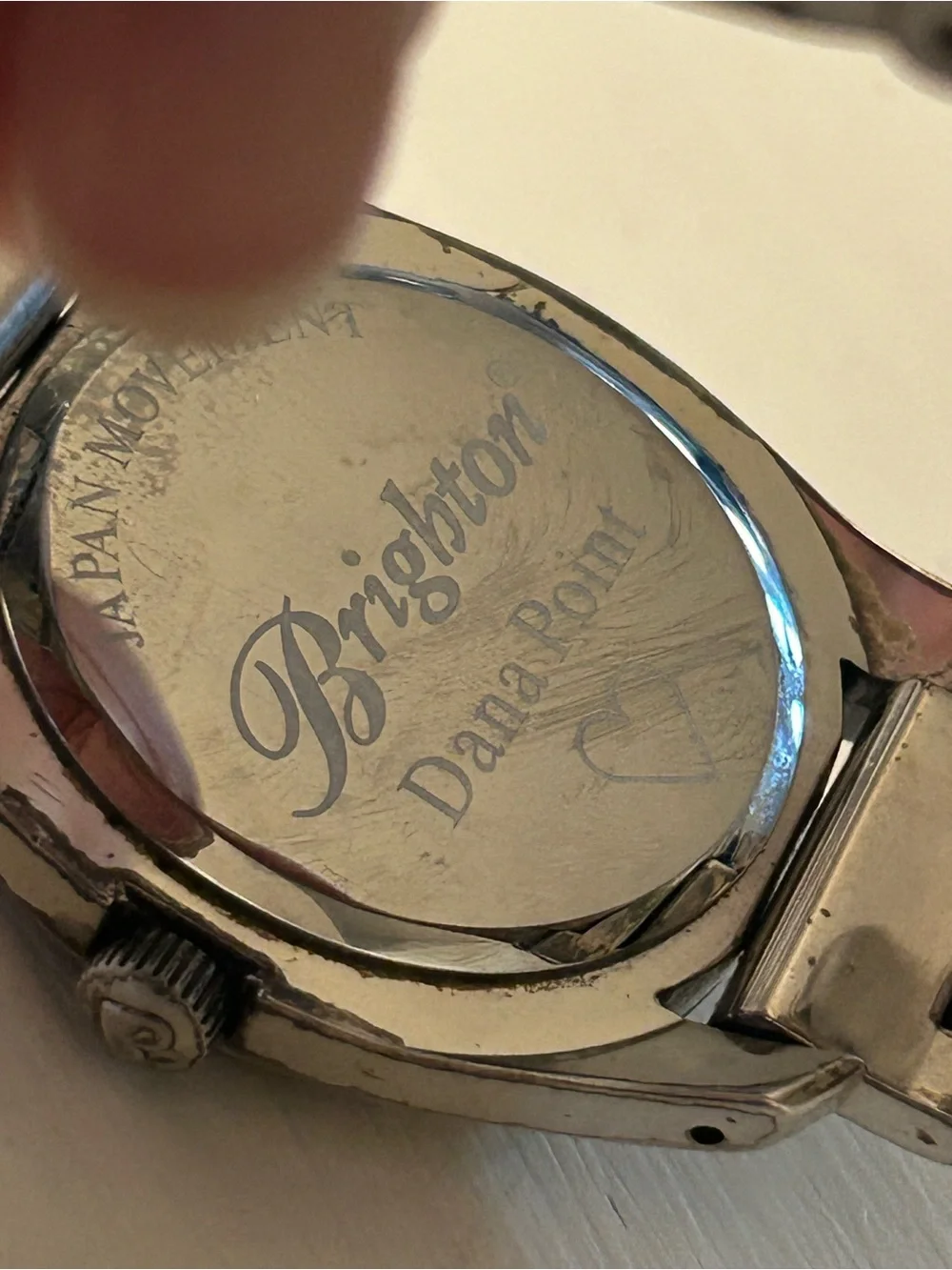 Retired Brighton Dana Point watch, silver-plated finish and crystal accents